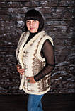 Жіноча жилетка з оленями з овчини UkrCamo ЖЖУ7 48р., фото 3