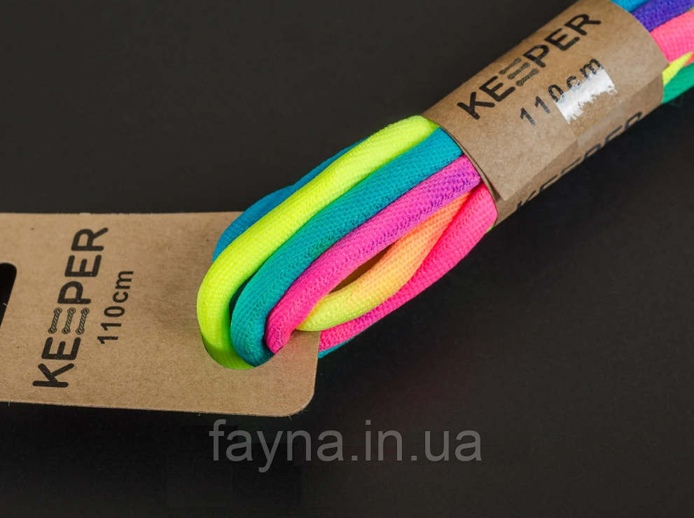 Шнурки Keeper різнобарвні (в упаковці) 110 см
