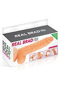 Фалоїмітатор із рухомою крайньою плоттю Real Body — Real Brad (пересічне паковання), фото 4