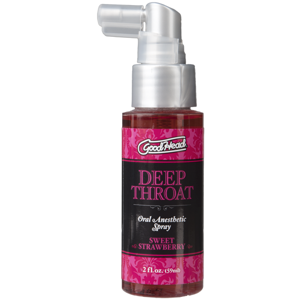 Спрей для мінету Doc Johnson GoodHead Deep Throat Spray — Sweet Strawberry (59 мл) (м'ята упаковка)