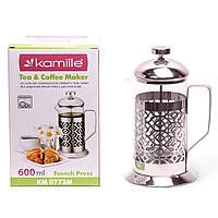 Заварник френчпресс 600мл для чаю і кави KM-0773M