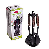 Набір кухонного приладдя 7 шт нейлонові (під дерево)