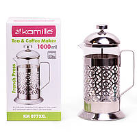 Заварник френчпресс 1000мл для чаю і кави KM-0773XL
