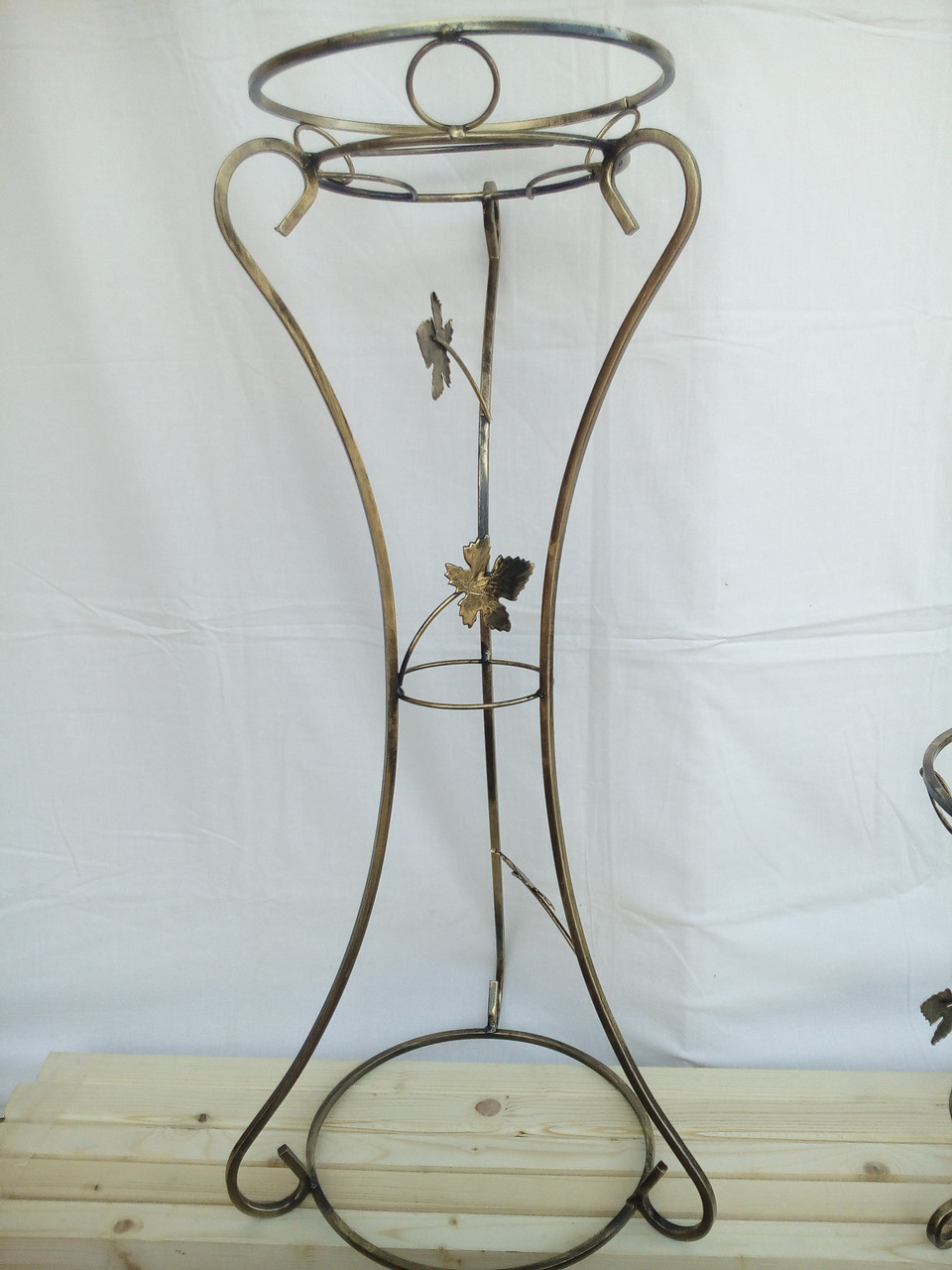 Підставка кована висока для квітів на 1 вазон, фото 1