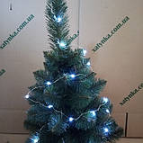 Cвітлодіодна гірлянда НА БАТАРЕЙКАХ +USB РОСА 100 LED 10м біла, фото 3