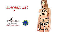 MORGAN SET WITH OPEN BRA black S/M - Passion Exclusive   | Puls69, фото 3