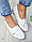 Жіночі туфлі білі, шкіряні, фото 2