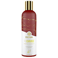 Натуральное массажное масло DONA Recharge - Lemongrass & Ginger Essential Massage Oil (120 мл) | Puls69