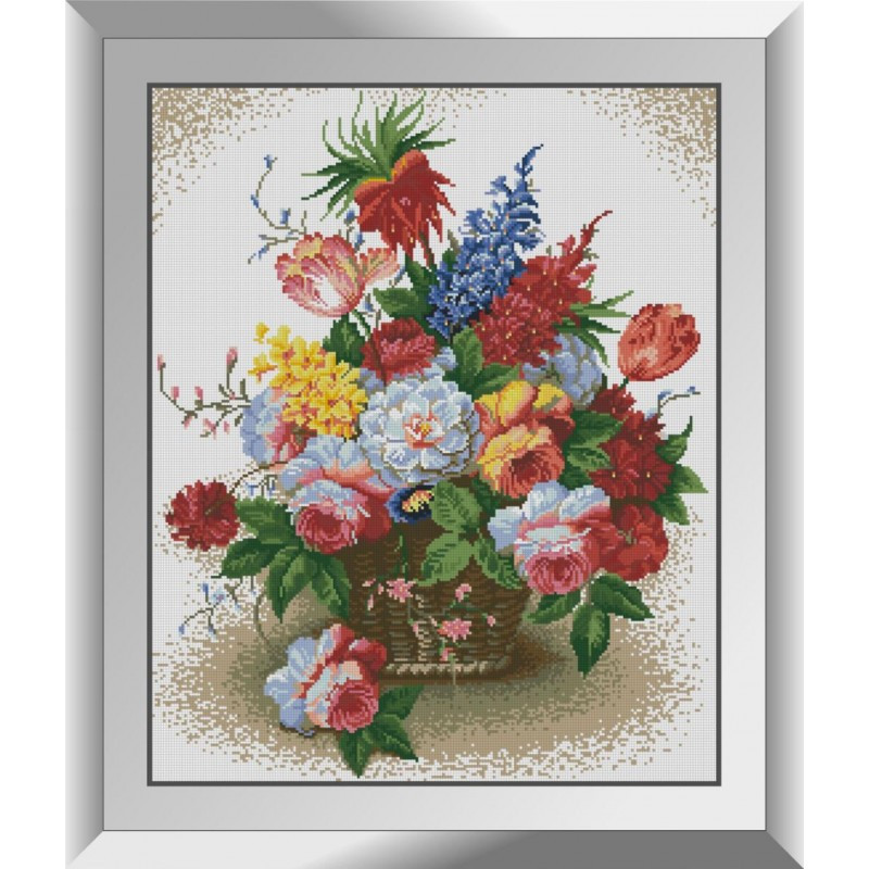 Набір алмазного живопису Кошик квітів Dream Art 31533 (53 х 65 см), фото 1