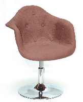 Крісло Leon Soft CH-Base коричневий K-10,віскоза на хромованій опорі-бліні, дизайн Charles Eames, фото 2