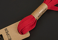 Шнурки Keeper плоские не вощёные 8 мм  (в упаковке) 100, Красный