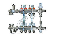 Коллекторная группа на 5 контуров теплых полов, с расходомерами и байпасом К0111 Icma (Италия)