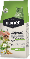 Корм Ownat Hairball (Овенат для выведения шерсти у котов), 4кг.