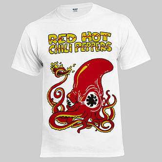 Футболка RED HOT CHILI PEPPERS Fire Squid Біла, фото 2