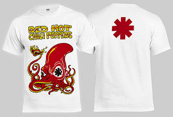 Футболка RED HOT CHILI PEPPERS Fire Squid Біла, фото 2