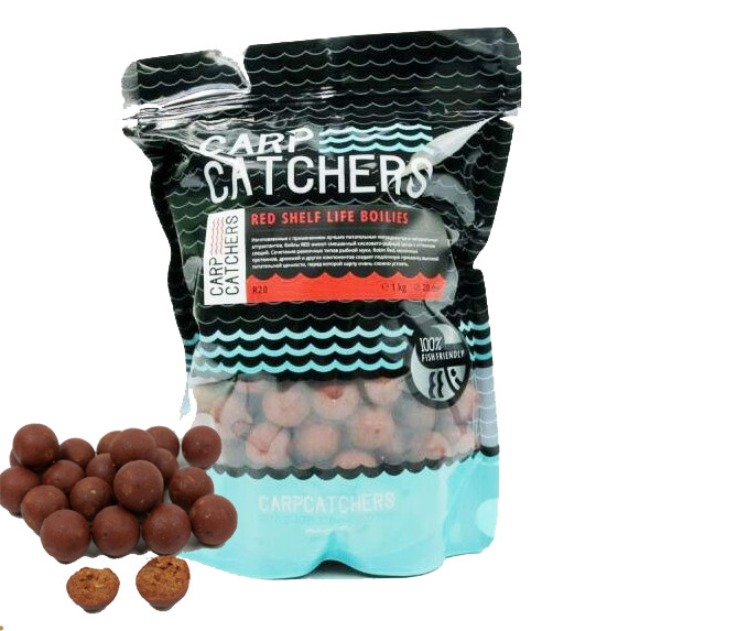 Бойли варені потопаючі Carp Catchers Red Shelf Life Boilies 20мм 1кг