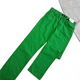 Джинси підліткові яскраво-зелені класика, фото 3
