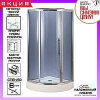 Душова кабіна 90х90 см AquaStream Premium 90 LB одні двері скло тоноване