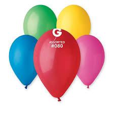 Повітряні кулі різнокольорові, латексні надувні кульки пастель 30 см 12" Gemar, комплект 5 шт