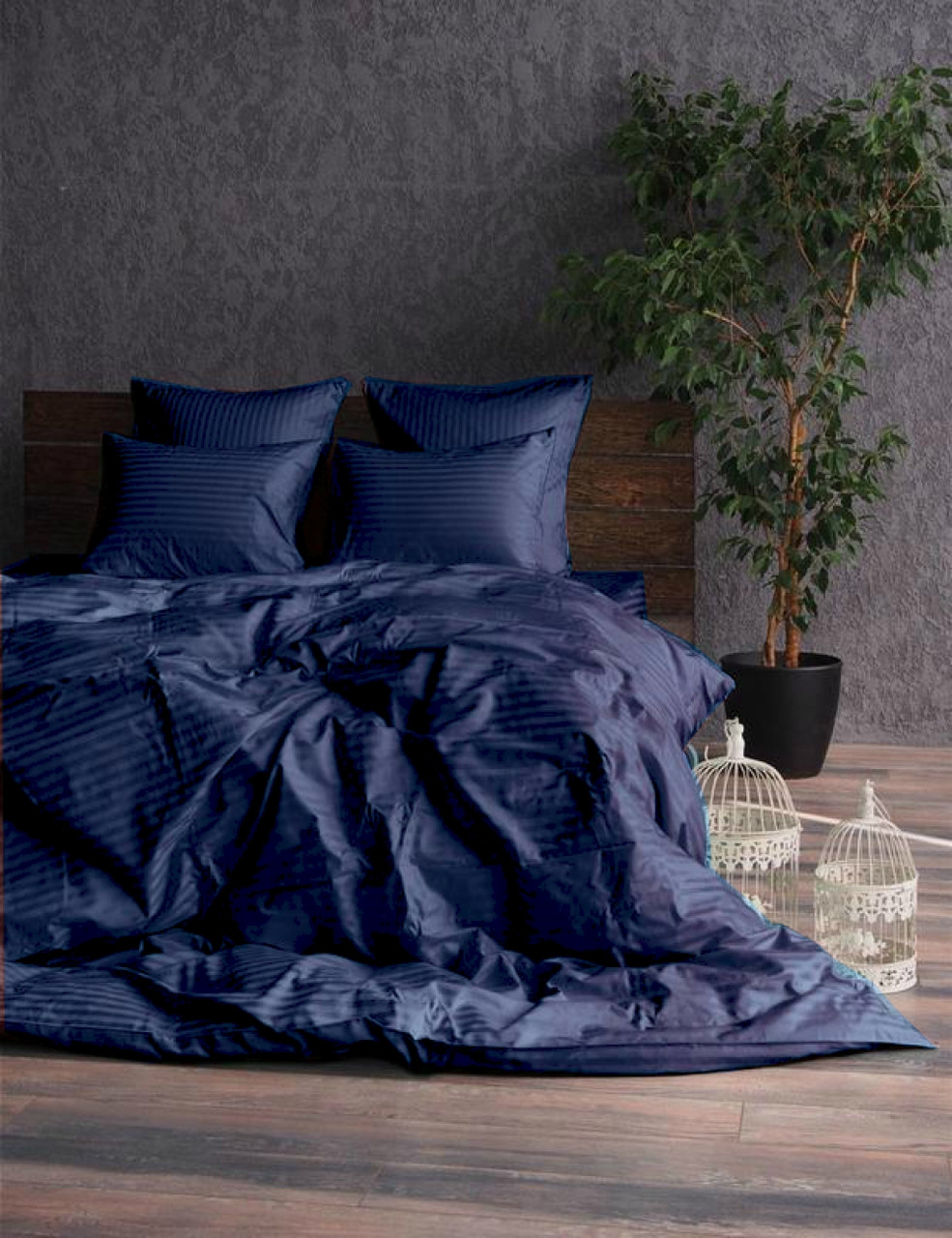 Комплект Stripe LUX DARK BLUE 1/1см Комфорт текстиль