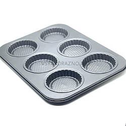 Форма металева для випічки кексів Фіалка / Форма металева для випічки кексів (6 шт)