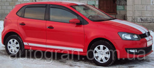Дефлектори вікон вітровики Volkswagen Polo 2009- HB, фото 1