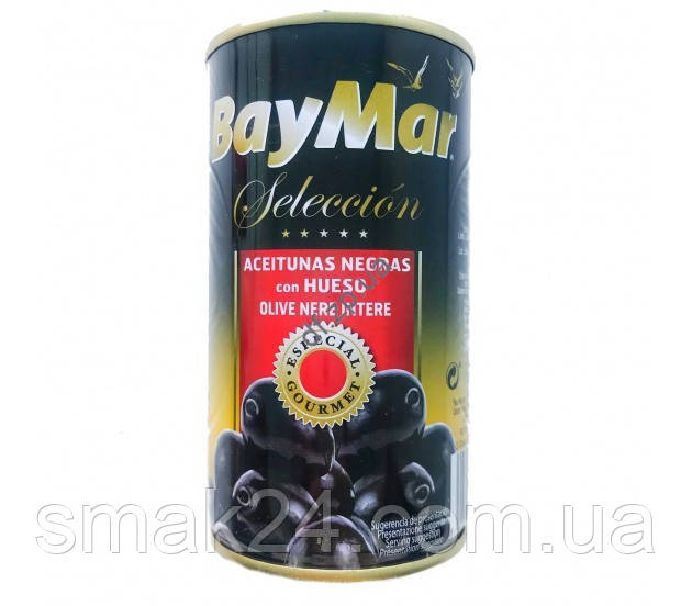 Оливки черные с косточкой Bay Mar Seleccion 360г Испания - фото 1 - id-p1167952552