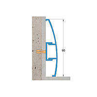 Алюминиевый плинтус 90 мм ASP 90