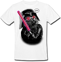 Футболка Darth Meow (белая) M