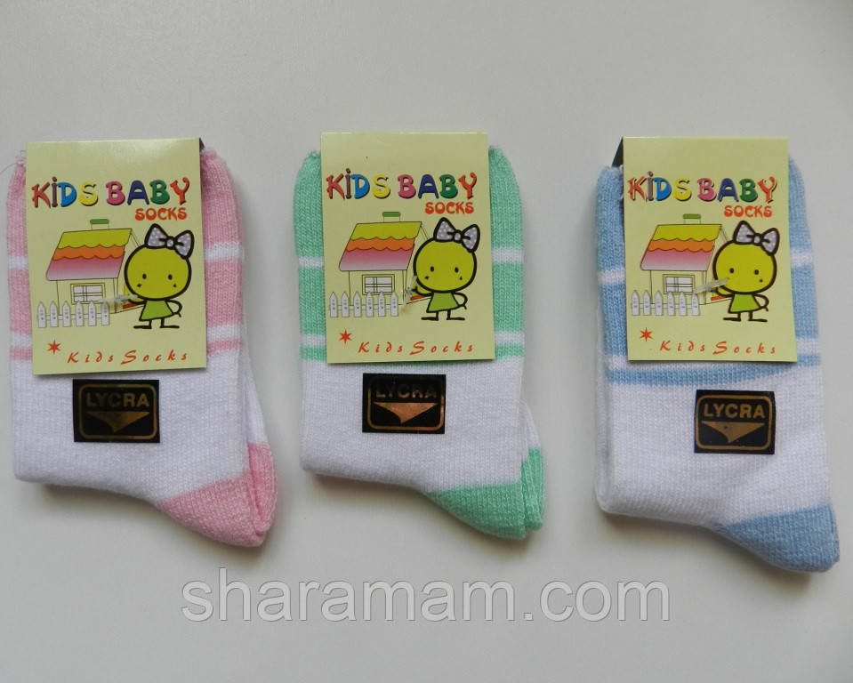 Тонкие носочки для новорожденных (белый/розовый цвет) - фото 3 - id-p1167977947