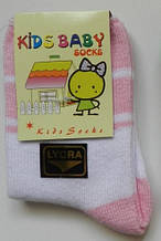 Тонкі шкарпеточки для новонароджених (білий/рожевий)