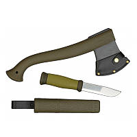Набір Morakniv Outdoor Kit MG Ніж Outdoor 2000+Сокира Camping axe Нержавіюча сталь Зелений колір
