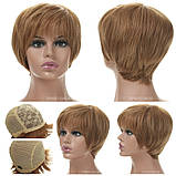 Перука з натурального волосся Silvia HH мелірування русявого кольору, фото 6