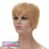 Перука з натурального волосся Silvia HH світло-русявого кольору з пшеничним відтінком, фото 3