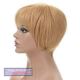 Перука з натурального волосся Silvia HH світло-русявого кольору з пшеничним відтінком, фото 4