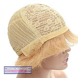 Перука з натурального волосся Silvia HH світло-русявого кольору з пшеничним відтінком, фото 7