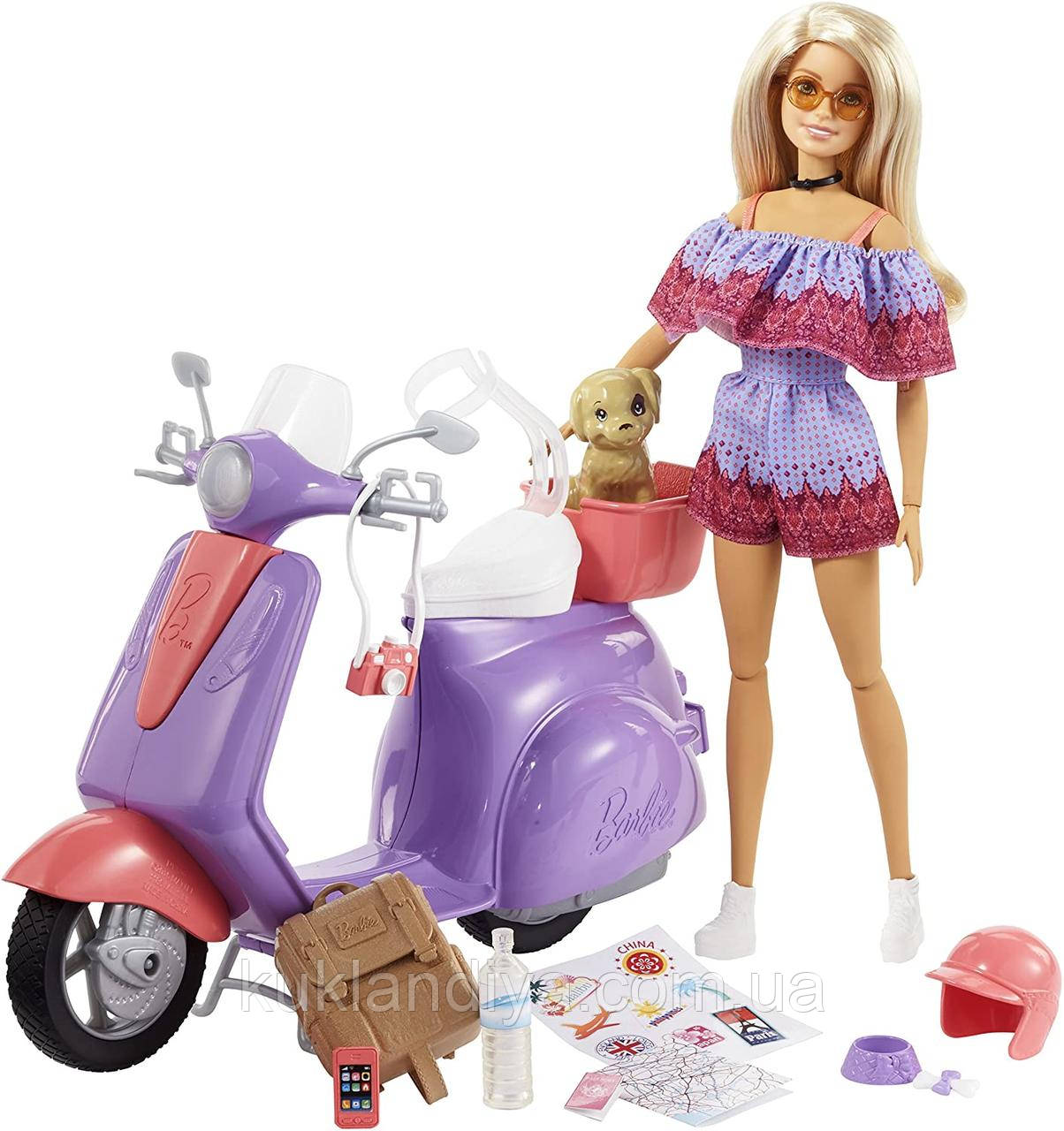 Набір Barbie на фіолетовому скутері, фото 1