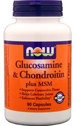 Глюкозамин хондроитин NOW Foods Glucosamine & Chondroitin plus MSM 90 vcaps - фото 1 - id-p60898152