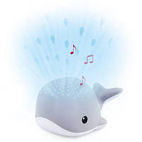 WALLY Кит Ночник-проектор со звуками океана и колыбельными (серый)