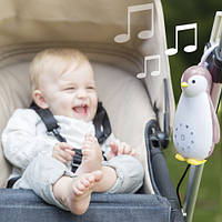 ZOE (ЗОЕ) Пингвинёнок - Ночничок и музыкальный бокс с Bluetooth в одном с автоматическим отключением (розовый)