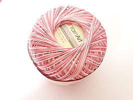 Пряжа  нитка для в'язання Violet YarnArt 100% меланж рожевий № 5338