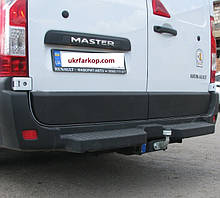 Фаркоп на Рено Майстер, Фаркоп Renault Master (з 2010--) Бампер із підніжкою, Литий гак