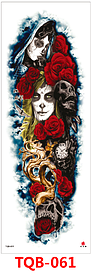 Chicano/Chicano/Santa Muerte. Флеш Тату. Черепи. На Руку/Ногу/Бедро, 48*17 См