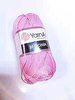 Пряжа Бегонія Begonia YarnArt 100% бавовна №5046 рожева нитки бавовняні для в'язання