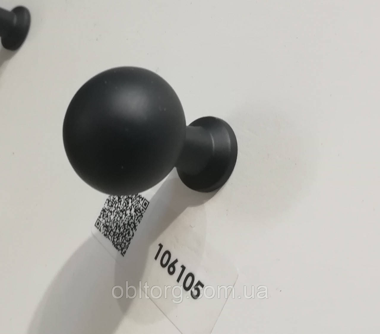 Ручка меблева кнопка GIFF 4/105 чорний матовий, фото 1