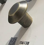 Ручка меблева кнопка GIFF 3/301 браш антична бронза, фото 4