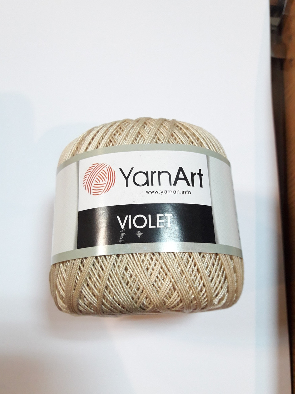 Пряжа нитка для в'язання Violet YarnArt 100% бавовна світлий беж № 4660, фото 1
