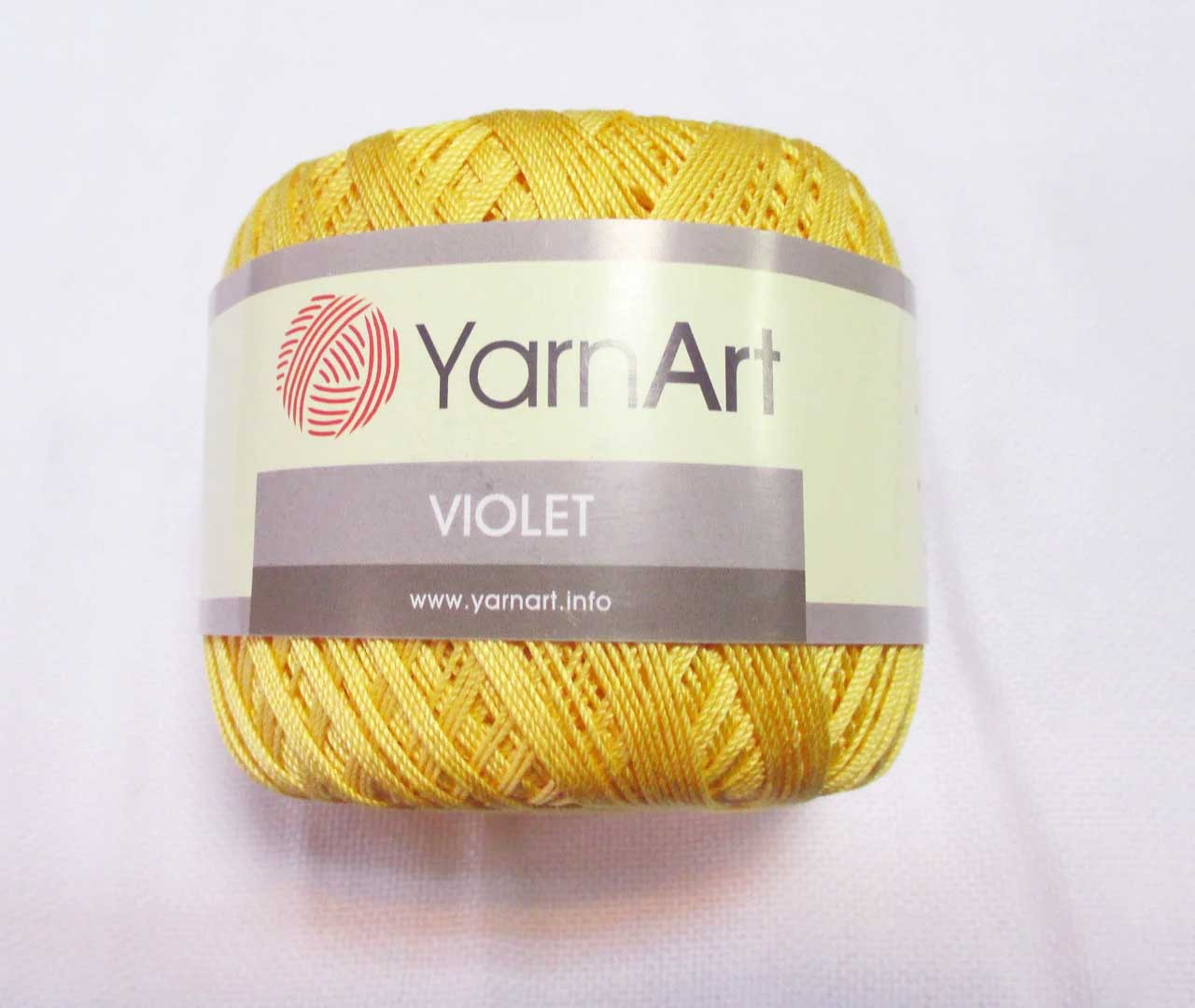 Пряжа нитка для в'язання Violet YarnArt 100% бавовна жовтий пастельний № 4653