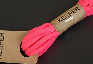 Шнурки Keeper спортивні об'ємні (у пакованні) 100, Яскраво-рожевий