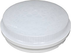 Світильник НПП-60 (03) Ecostrum IP65 білий опал, пило-вологозахищений, корпус під лампу з цоколем Е27 Екгострум